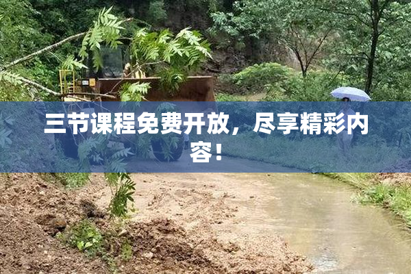 三节课程免费开放，尽享精彩内容！