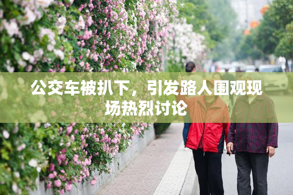 公交车被扒下，引发路人围观现场热烈讨论