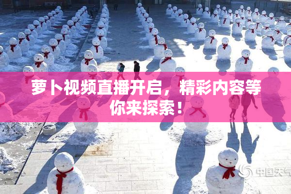 萝卜视频直播开启，精彩内容等你来探索！