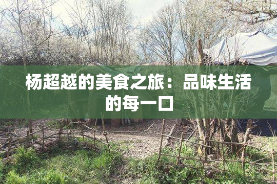 杨超越的美食之旅：品味生活的每一口