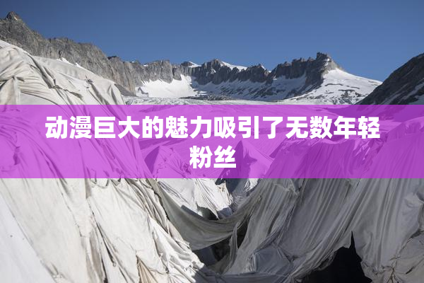 动漫巨大的魅力吸引了无数年轻粉丝