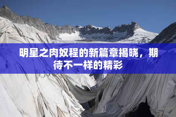 明星之肉奴程的新篇章揭晓，期待不一样的精彩