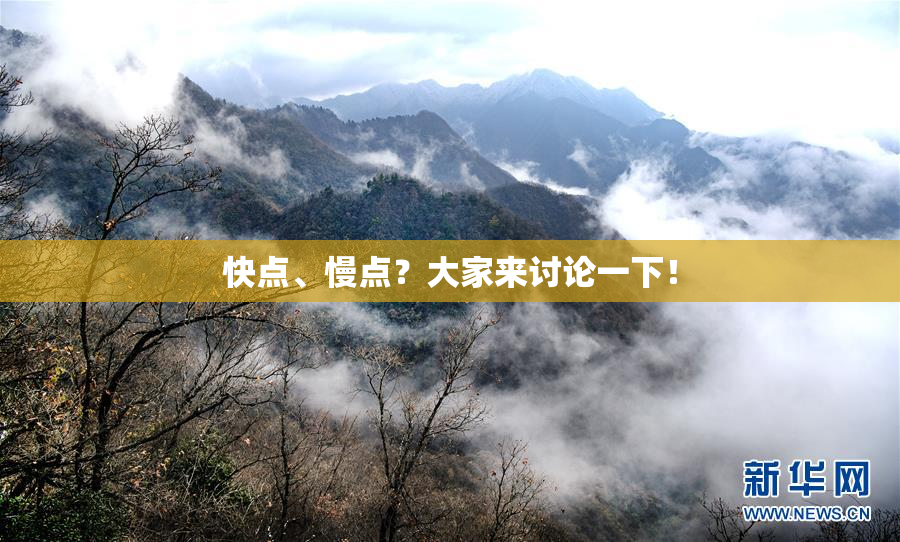 快点、慢点？大家来讨论一下！
