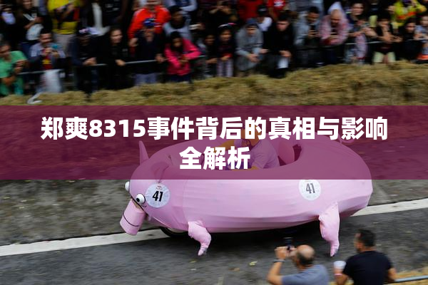 郑爽8315事件背后的真相与影响全解析