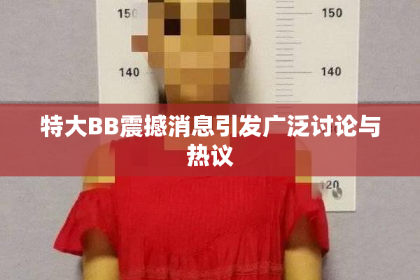 特大BB震撼消息引发广泛讨论与热议