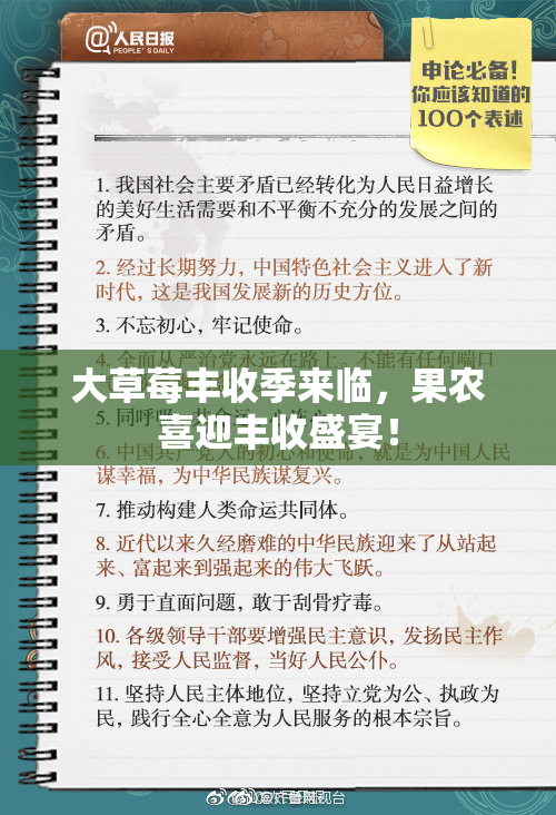 大草莓丰收季来临，果农喜迎丰收盛宴！