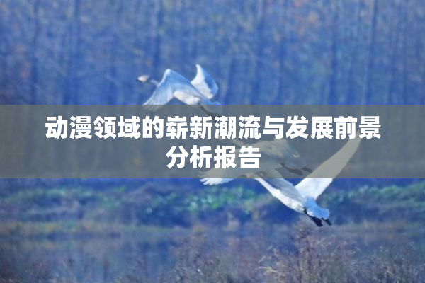动漫领域的崭新潮流与发展前景分析报告