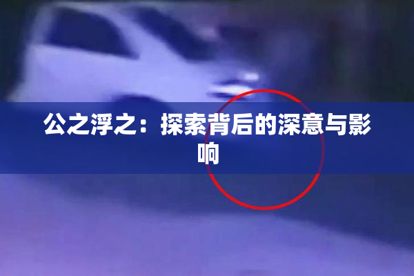 公之浮之：探索背后的深意与影响