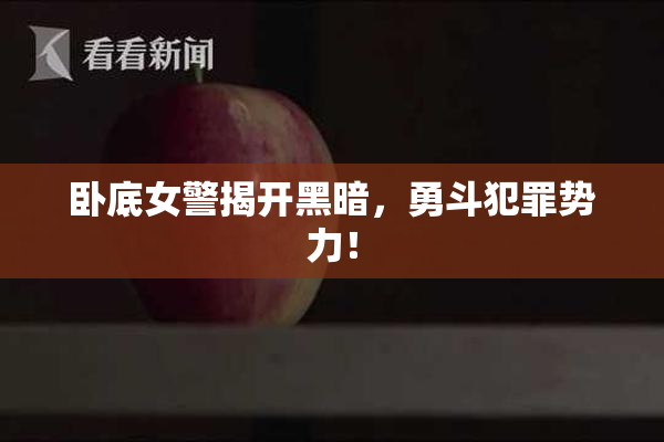 卧底女警揭开黑暗，勇斗犯罪势力！