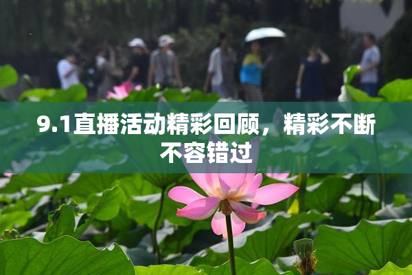 9.1直播活动精彩回顾，精彩不断不容错过