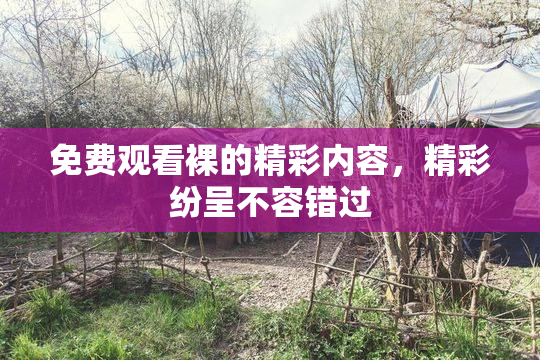 免费观看裸的精彩内容，精彩纷呈不容错过