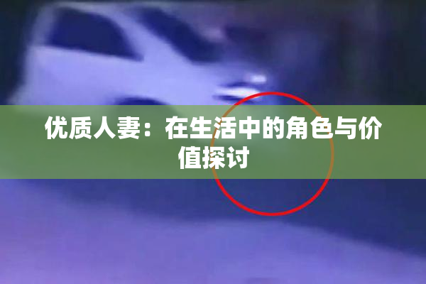 优质人妻：在生活中的角色与价值探讨