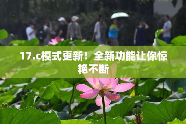 17.c模式更新！全新功能让你惊艳不断