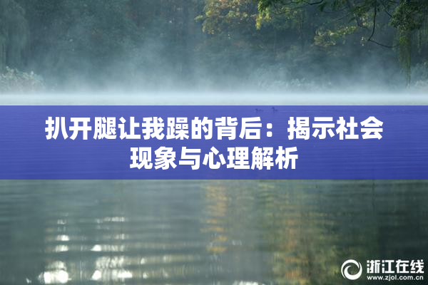 扒开腿让我躁的背后：揭示社会现象与心理解析