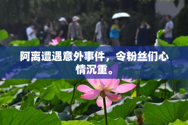 阿离遭遇意外事件，令粉丝们心情沉重。