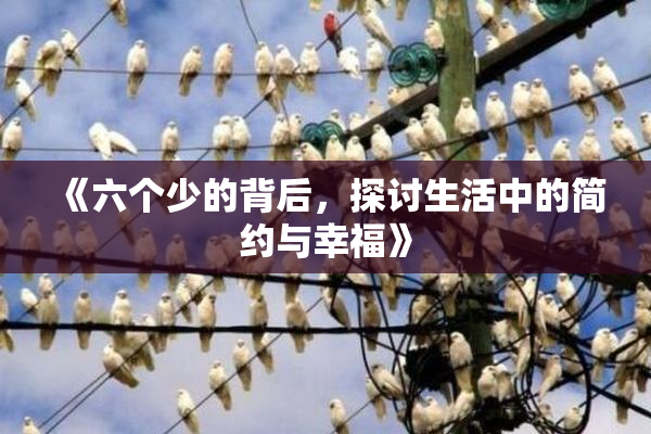 《六个少的背后，探讨生活中的简约与幸福》