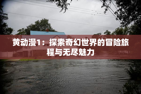 黄动漫1：探索奇幻世界的冒险旅程与无尽魅力