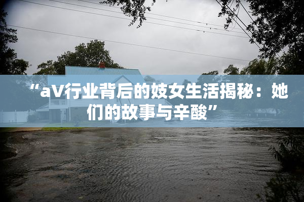 “aV行业背后的妓女生活揭秘：她们的故事与辛酸”