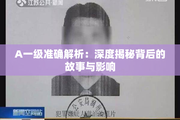 A一级准确解析：深度揭秘背后的故事与影响