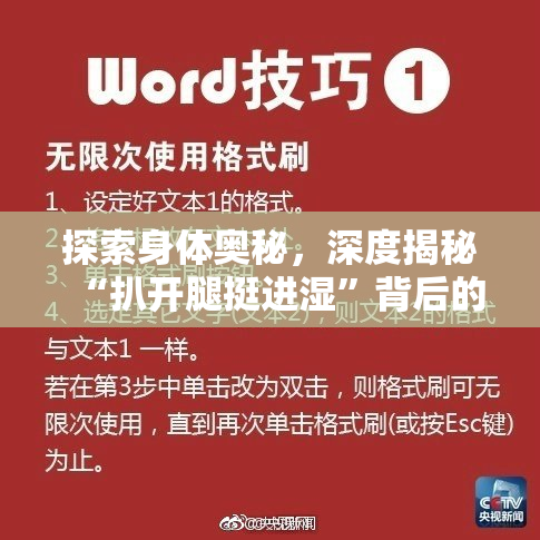 探索身体奥秘，深度揭秘“扒开腿挺进湿”背后的故事