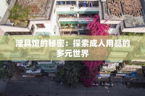 淫具馆的秘密：探索成人用品的多元世界