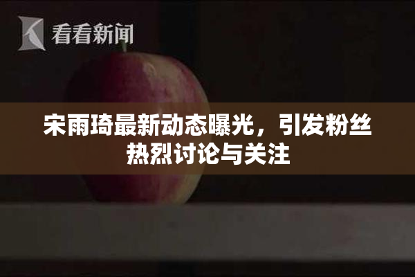 宋雨琦最新动态曝光，引发粉丝热烈讨论与关注