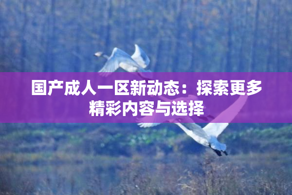 国产成人一区新动态：探索更多精彩内容与选择