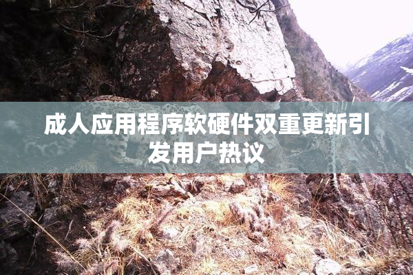 成人应用程序软硬件双重更新引发用户热议