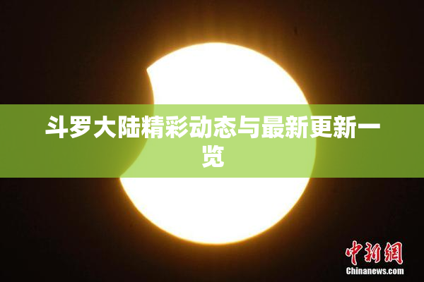 斗罗大陆精彩动态与最新更新一览