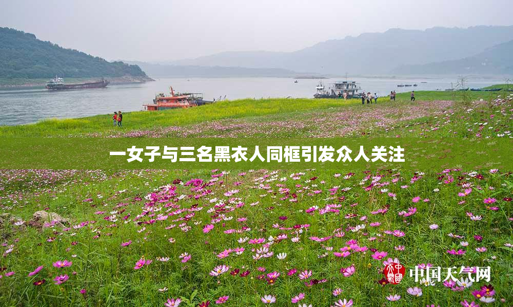 一女子与三名黑衣人同框引发众人关注