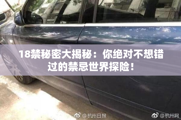 18禁秘密大揭秘：你绝对不想错过的禁忌世界探险！
