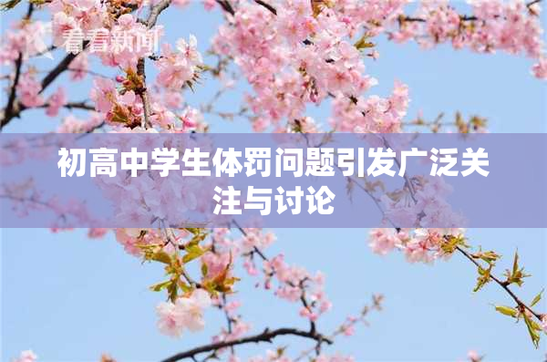 初高中学生体罚问题引发广泛关注与讨论