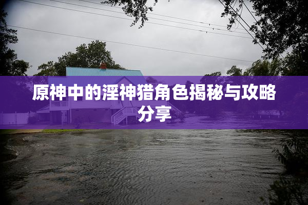 原神中的淫神猎角色揭秘与攻略分享