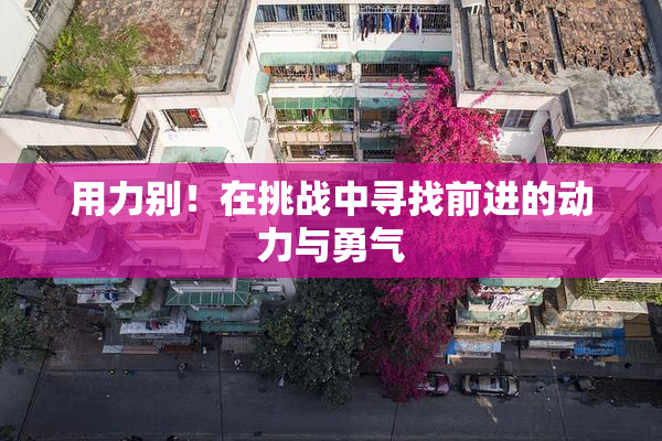 用力别！在挑战中寻找前进的动力与勇气
