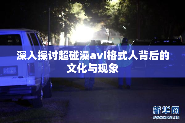 深入探讨超碰澡avi格式人背后的文化与现象