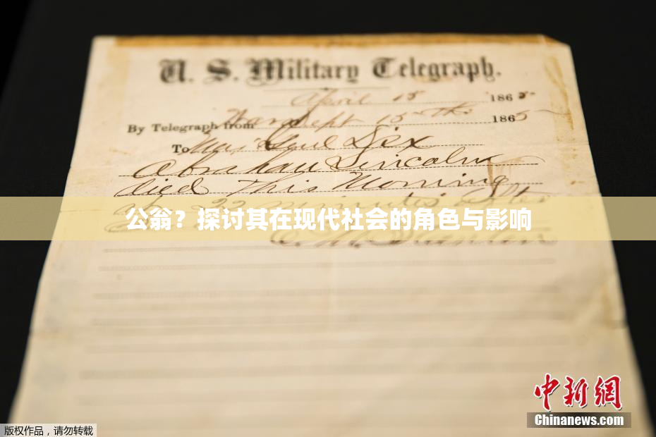 公翁？探讨其在现代社会的角色与影响