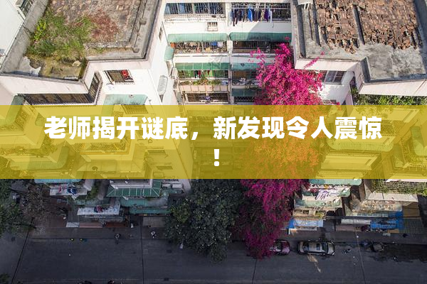 老师揭开谜底，新发现令人震惊！