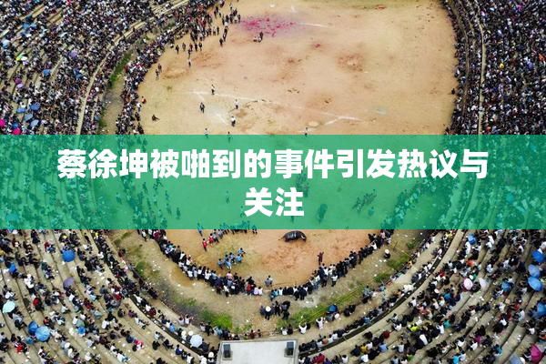 蔡徐坤被啪到的事件引发热议与关注