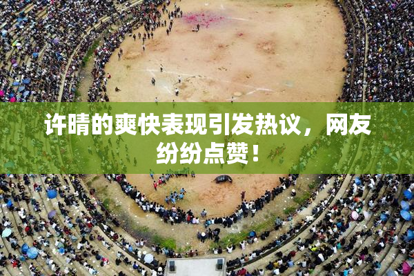 许晴的爽快表现引发热议，网友纷纷点赞！