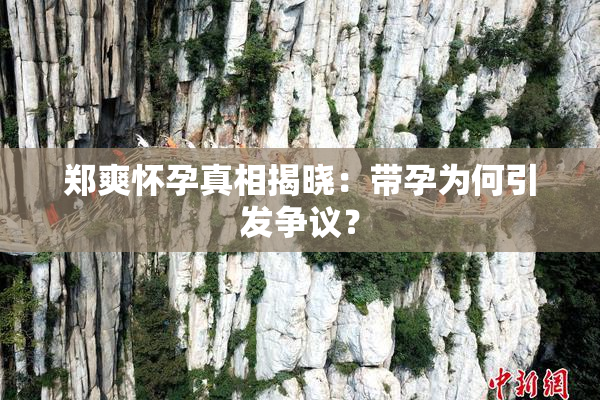 郑爽怀孕真相揭晓：带孕为何引发争议？