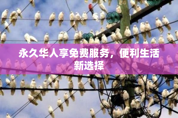 永久华人享免费服务，便利生活新选择